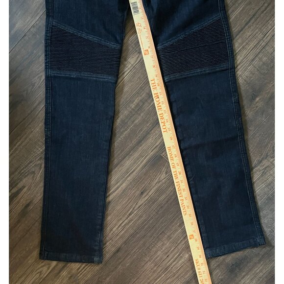 VTG Panno D'or Moto Jeans Men's Size 28 (27x27) Slim Fit Dark Wash Made in USA - Picture 5 of 9